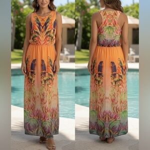 W118 by Walter Baker Orange Parrot Maxi Dress